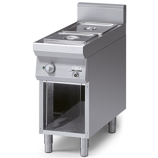 Gas-Bain Marie auf offenem Unterbau, 1 Becken GN H=150 mm