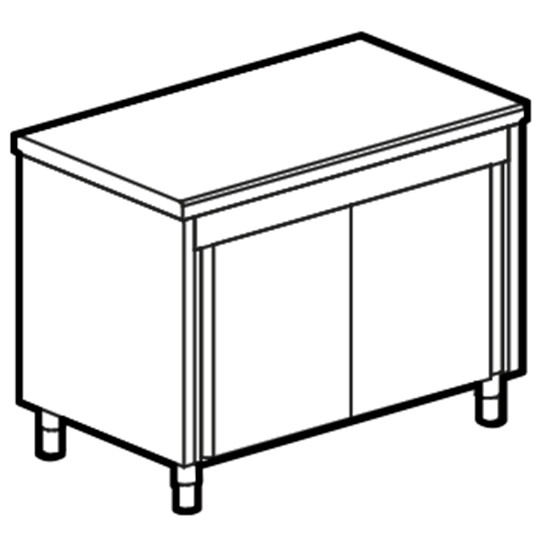 Neutralelement auf geschlossenem Schrank, B=1200 mm, 3x GN 1/1