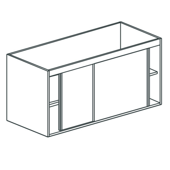 Arbeitsschrank, mit Schiebetüren, mit Zwischenboden, 2000x700 mm