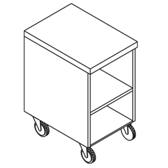 offener Schrank, auf Rädern, 400x600 mm