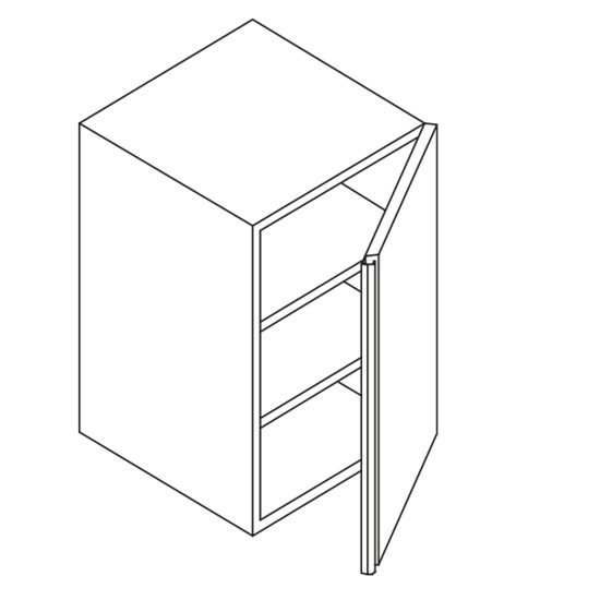 Wandhängeschrank, mit Flügeltür, mit 2 Zwischenborde, 900x400 mm