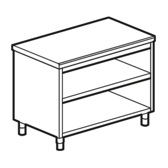 Neutralelement auf offenem Schrank, B=1500 mm, 4x GN 1/1