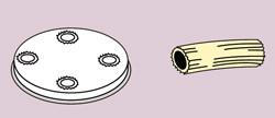 Matrize Maccheroni, Ø 8,5 mm, für VBTV NM01 101