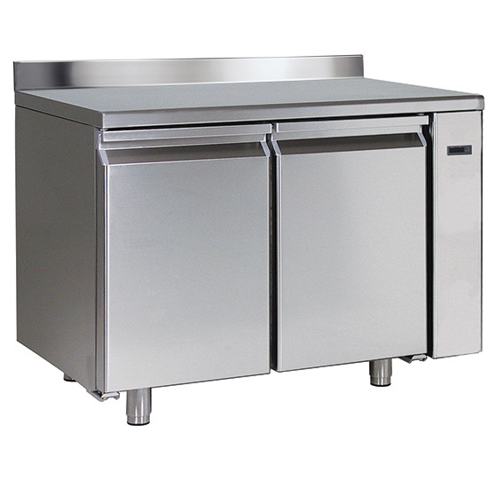 Tiefkühltisch mit 2 Türen GN 1/1 und Aufkantung für Zentralkühlung, -10 °C/-22 °C