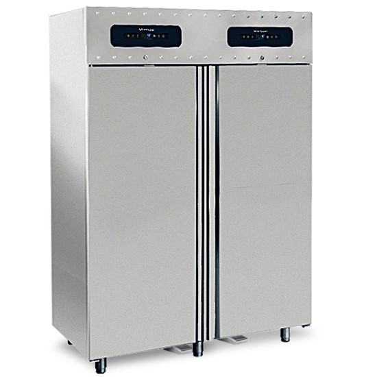 Kühlschrank, 700+700 Liter, aus Edelstahl mit 2 Temperaturbereichen, -2 °C/+8 °C -10 °C/-22 °C