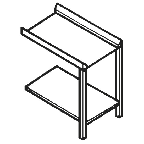 Auslauftisch oder Zulauftisch für Durchlaufspüler, B=1200 mm