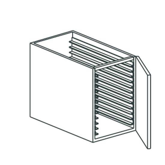 Schrank, mit Führungsschienen für GN- Behälter, 400x700 mm