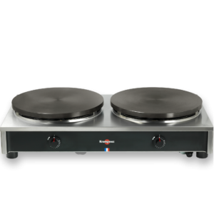 Krampouz Profi Doppel Gas-Crêpes-Gerät - Ø 400mm 6 Stern Brenner, manuell Standard CSCS8